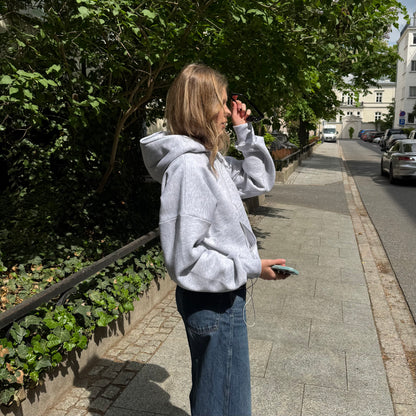 Grey Boxy Hoodie